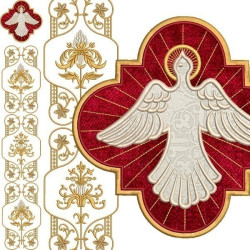 Embroidery Design Set For Galon With Divine Fabric Applied 288