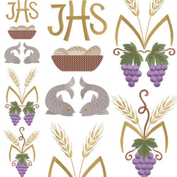 Embroidery Design Set For Eucharistic Gallon 289