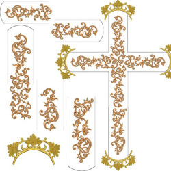 Embroidery Design Set Of 7 Files For Assembly Of The 78 Cm Cross