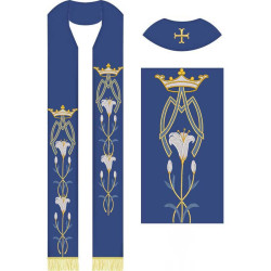 Embroidery Design Set For Marian Stole Or Chasuble 330