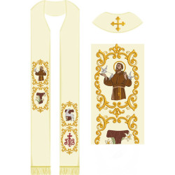 Embroidery Design Stole Set Saint Francisco De Assis 338