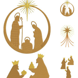 Embroidery Design Set For Advent Gallon