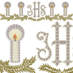 JHS ADVENT EMBROIDERY SET WITH