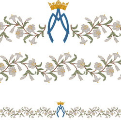 Embroidery Design Marian Set For Galon Or Towel 350