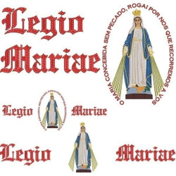 Embroidery Design Legio Mariae With Santa In 3 Sizes