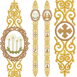 Embroidery Design Double Advento Kings Christmas Galler Set 366