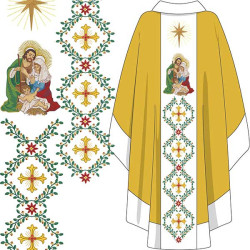 Diseño Para Bordado Juego De Chasulas Y Toallas Sagrada Familia 367