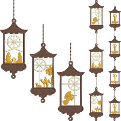 Embroidery Design Set To Personalize Advent Lanterns