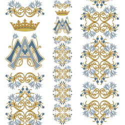 Embroidery Design Marian Vertical Set With Tulips 371