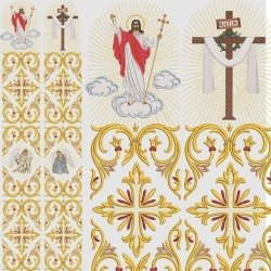 Diseño Para Bordado Galón Nuestro Señor Jesús Resucitado 397