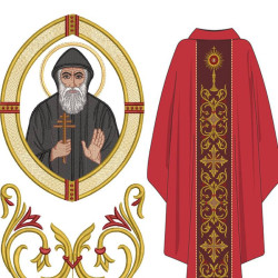 Embroidery Design Chasule Set Saint Charbel Makhlouf 1.10 Meters