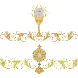 Embroidery Design Altar Monthly Towel Set And Chalice 403