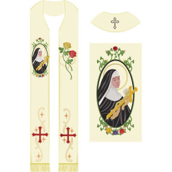 Embroidery Design Combination For Stole St Rita Of Cascia 406