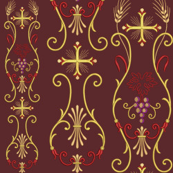 Embroidery Design Arabesco Gallon Set With Wheat And Grapes 1 Meter 409