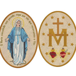 Embroidery Design Our Lady Of Graces Medal Set 416