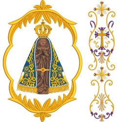 Diseño Para Bordado Conjunto Para Estola Nuestra Señora Aparecida 438