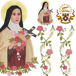 Embroidery Design Gallon Set Saint Theresa 451