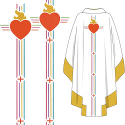 SET FOR SACRED HEART COLORFUL STYLIZED 465