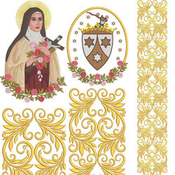 Embroidery Design Saint Therese Double Gallon Set Of 466