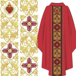 Embroidery Design Sacred Heart Of Jesus Casula Set 467