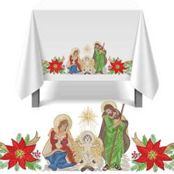 EMBROIDERED CHRISTMAS SET SACRED FAMILY 60 CM 471