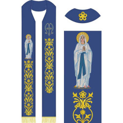 Embroidery Design Set For Stole Our Lady Of Lourdes 495