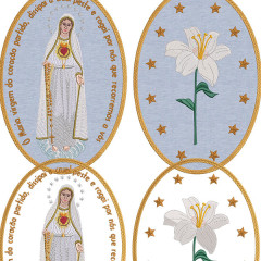 Embroidery Design Our Lady Of The Broken Heart Medal S..