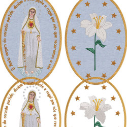Embroidery Design Our Lady Of The Broken Heart Medal Set