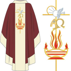 Embroidery Design Set For The Alpha And Omega Lamp Chasuble