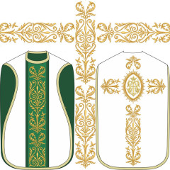 Diseño Para Bordado Conjunto De Casulla Romana Mariano..