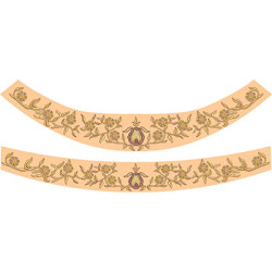 Embroidery Design Floral Collar Set 569