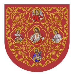 Embroidery Design Sacred Heart Of Jesus Banner Assembly Kit