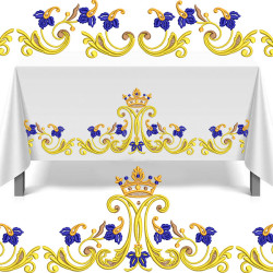 Embroidery Design Marian Altar Cloth Set 577