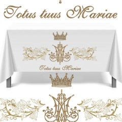 Diseño Para Bordado Juego De Mantel De Altar  Totus Tu..