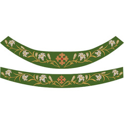 Matriz De Bordado Conjunto Gola Com Lírios 583