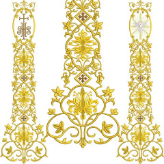 Diseño Para Bordado Paquete Divino Stole Y Jhs 587..