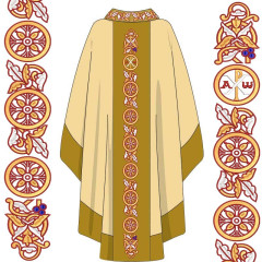 Diseño Para Bordado Juego Px Para Estola, Casulla Y Cu..