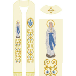 Matriz De Bordado Conjunto Para Estola Nossa Senhora De Lourdes 595
