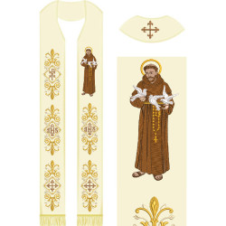 Matriz De Bordado Conjunto Para Estola São Francisco De Assis 596