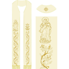 Diseño Para Bordado Set De Estolas De Nuestra Señora D..