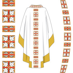 Matriz De Bordado Conjunto Para Galão Cruz Decorada Com Gola 602