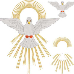 Matriz De Bordado Conjunto 2 Etapas Divino Espírito Santo 30x35 Cm