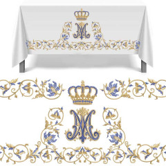 Embroidery Design Marian Set For Chasuble And Continuo..