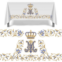 Embroidery Design Marian Set For Chasuble And Continuous Bars 620