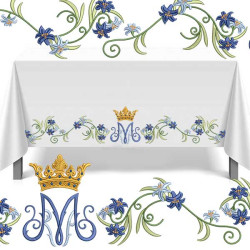 Diseño Para Bordado Conjunto Floral Sencillo Mariano 621