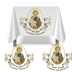 Diseño Para Bordado Conjunto De San José Custodio Y Protector 3 Idiomas