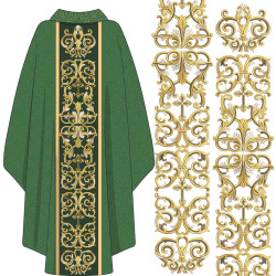 Matriz De Bordado Conjunto Para Galão Volutas Com Cruz 643