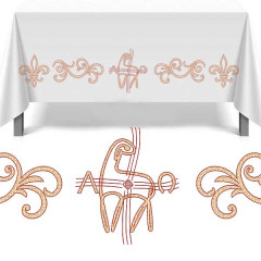 Matriz De Bordado Conjunto Toalha De Altar Cordeiro E ..