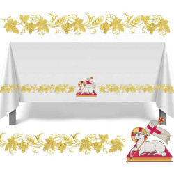 Matriz De Bordado Conjunto Cordeiro Com Trigos E Uvas Toalha De Altar 647