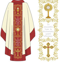 Matriz De Bordado Conjunto Para Galão Eucaristia Latim..